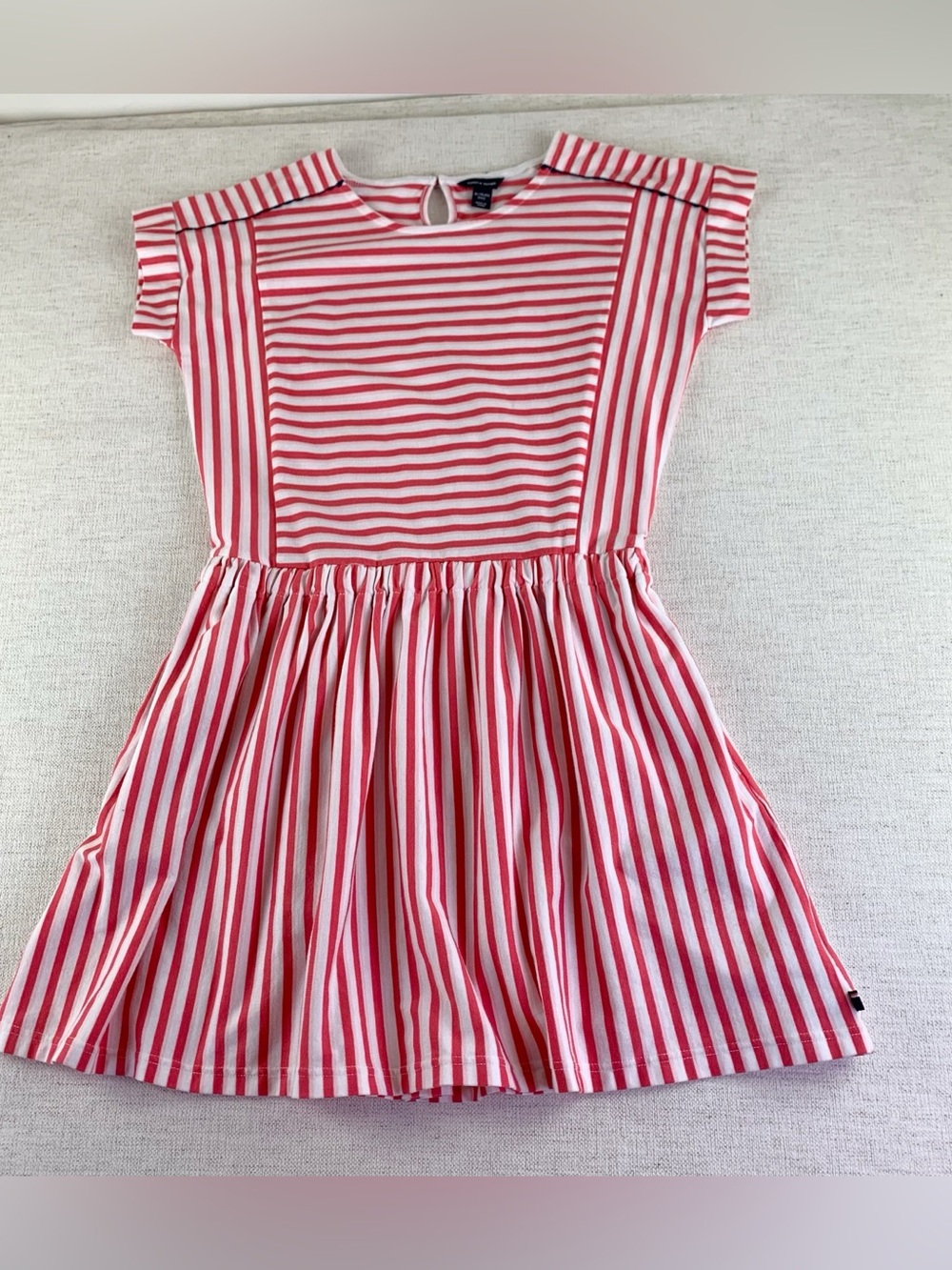 Tommy Hilfiger girl's size 16 short sleeve Striped Dress elastic waist